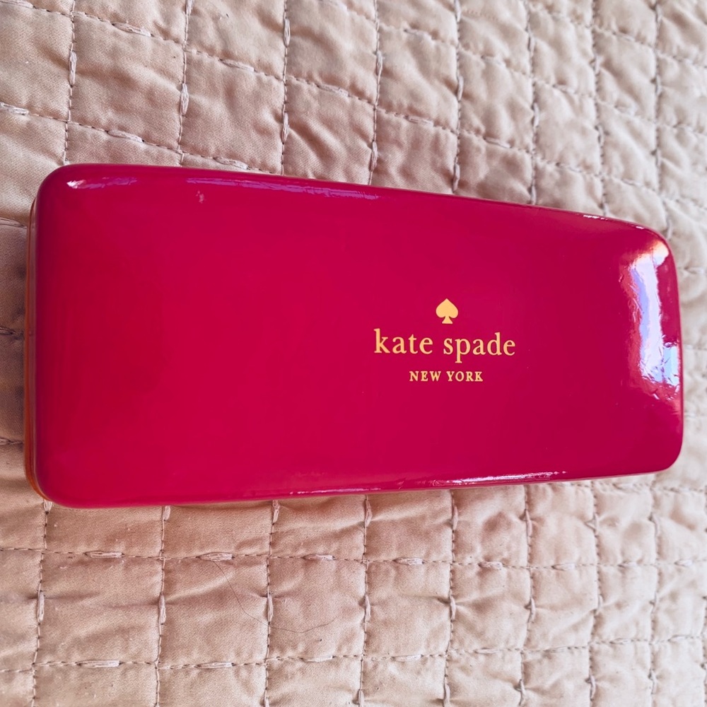 kate spade ♠️ glasses case pink & orange medium